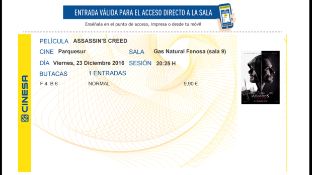Assassin's Creed: Mi Crítica y mi Entrada [Nota: Un 7.8 / 10] Bienvenidos a la hermandad de la mejor adaptación de un videojuego a una pantalla de cine