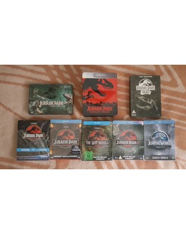Mis Steelbooks de la saga Jurassic Park (Parque Jurasico) :