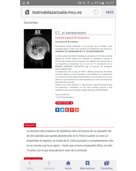E.T., el extraterrestre Concierto Especial 35º Aniversario