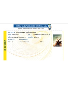 Resident Evil El Capitulo Final: Mi Critica y mi Entrada Nota 8/10 Apoteosico y frenético final para la saga