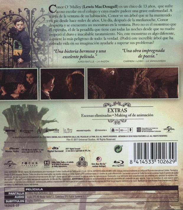Un monstruo viene a verme: Datos tecnicos del disco y contraportada