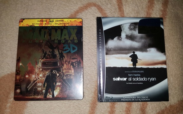 Mad Max Fury road Steelbook + Salvar al Soldado Ryan. Mi compra de hoy (16-02-2017)