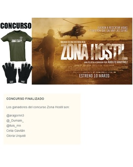 Soy uno de los ganadores del concurso de Zona Hostil de Acción Cine