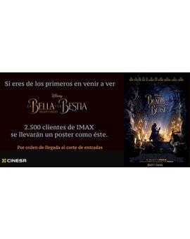 La Bella y la Bestia: Regalo poster en Cinesa imax