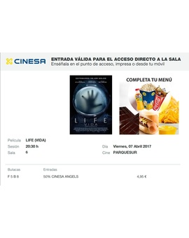 Life (Vida). Mi Critica y mi Entrada. Nota 5.5/10. Manual práctico de como ser un patoso cuando un alien trata de matarte.