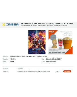 Guardianes de la Galaxia Volumen 2: Mi Crítica y mi Entrada [Sin Spoilers]. Nota 9.5/10. Una magnifica y grandiosa secuela a la altura de lo esperado... o como bien diría nuestro arbolito favorito: Yo soy Groot.
