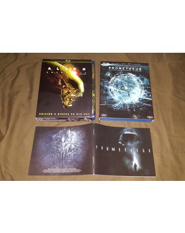 Mi colección de la saga Alien + Librito que regalaron al comprar Prometheus