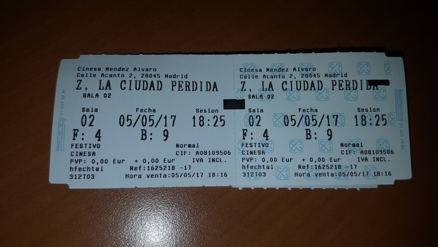 Z, La Ciudad Perdida: Mi Crítica y mi Entrada. [Sin Spoilers]. Nota 7.5/10. En el corazón de la Jungla