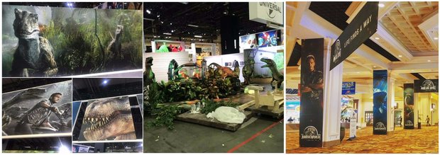 Foto del Stand de Jurassic World 2 en la expo de licencias de Las Vegas