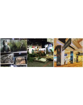 Foto del Stand de Jurassic World 2 en la expo de licencias de Las Vegas