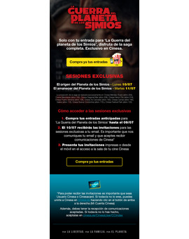 La Guerra del Planeta de Los Simios: Promoción Cinesa saga completa