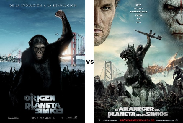 El Origen del planeta de los simios Vs El Amanecer del planeta de los Simios: ¿Cual te gusto mas y que nota le das a cada una de ellas?