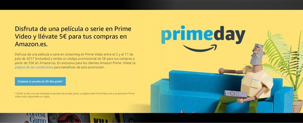 Disfruta de una película o serie en Prime Video y llévate 5€ para tus compras en Amazon.es