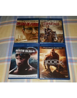 Pitch Black + Riddick + Un día de Furia + Espartaco: Mis Compras 07-07-2017. Fnac 70%