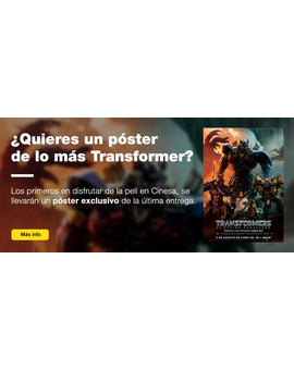 Cinesa regalada Posters de Transformers en sus cines