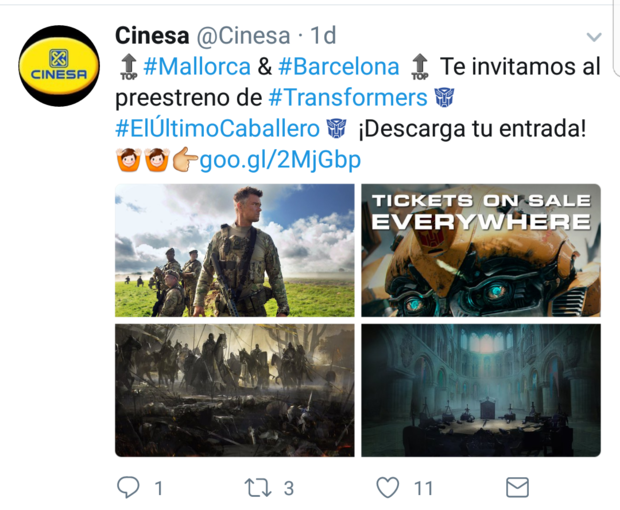 Transformers El Último Caballero: : Últimas entradas totalmente gratuitas para el preestreno de mañana  01-08-2017
