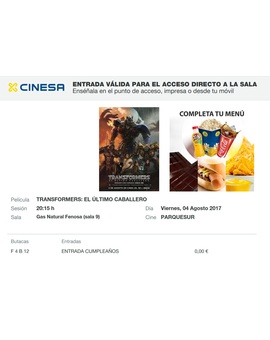 Transformers El Último Caballero: Mi Crítica y mi Entrada. [Sin Spoilers]. Nota 4.5/10. Todo tiene un límite, los Transformers también