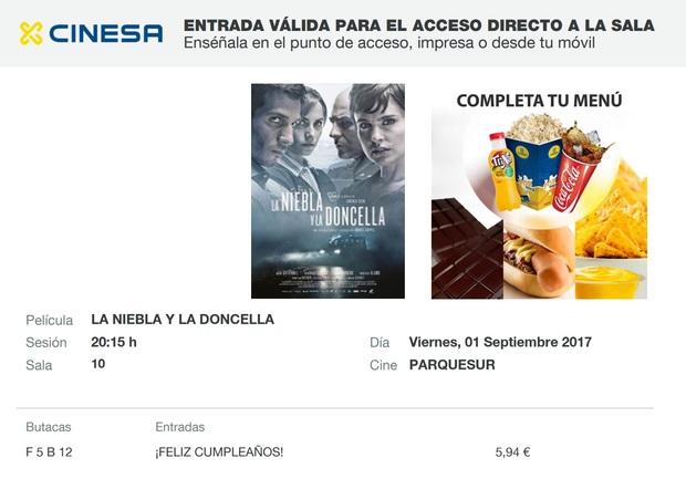 La Niebla y la Doncella. Mi Crítica... no, esta vez no. PELIGRO, DANGER, y mi Entrada. [Sin Spoilers] Nota 0/10. Aborto cinematográfico
