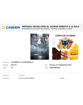La Niebla y la Doncella. Mi Crítica... no, esta vez no. PELIGRO, DANGER, y mi Entrada. [Sin Spoilers] Nota 0/10. Aborto cinematográfico