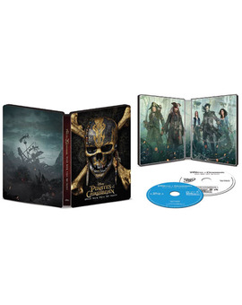 Piratas del Caribe La Venganza de Salazar: Diseño completo del steelbook