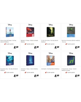 Ofertaza: Varios Steelbooks de Disney a 8.99 euros en Media Markt