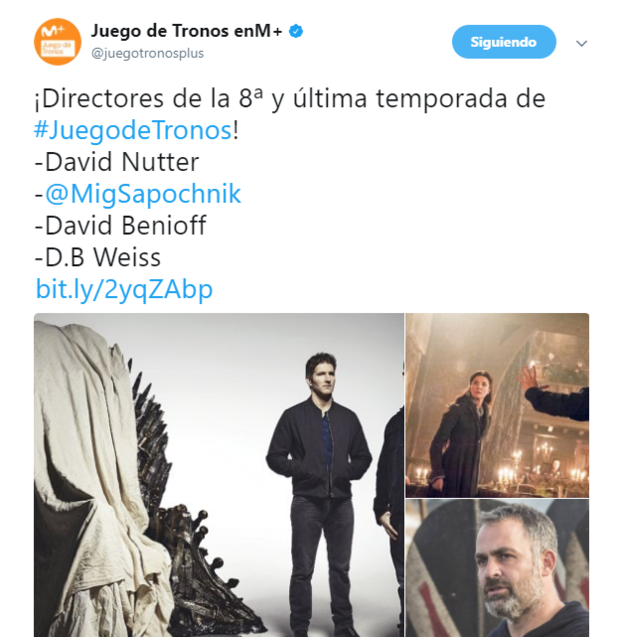 Directores de la última temporada de Juego de Tronos