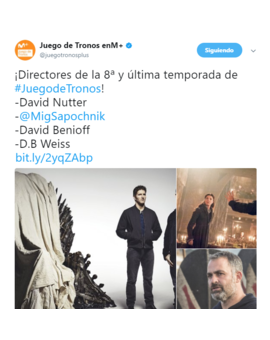 Directores de la última temporada de Juego de Tronos