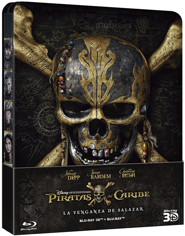 Así son los espectaculares relieves del steelbook que nos llegara la semana que viene de Piratas del Caribe la Venganza de Salazar