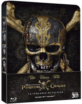 Así son los espectaculares relieves del steelbook que nos llegara la semana que viene de Piratas del Caribe la Venganza de Salazar