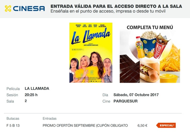 La Llamada: Mi Crítica y mi Entrada. [Sin Spoilers]. Nota 9/10. Un canto al optimismo