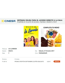 La Llamada: Mi Crítica y mi Entrada. [Sin Spoilers]. Nota 9/10. Un canto al optimismo