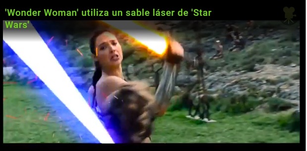 Wonder Woman: Montaje con sables laser