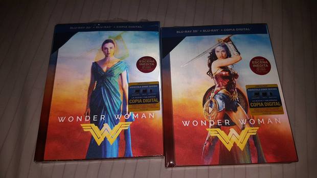 Curiosidad: Los que habéis comprado el Digibook. Al mirarlo de frente ¿Veis a Wonder Woman con el vestido de guerrera o con el vestido azul?