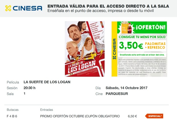 La Suerte de los Logan: Mi Crítica y mi Entrada [Sin Spoilers]. Nota 7.5/10. ¡Divertidisima!