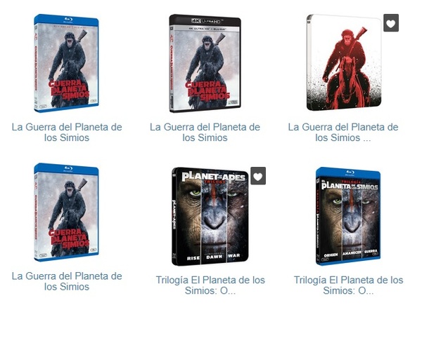 ¿Que edición vais a comprar finalmente de La Guerra del Planeta de los Simios?