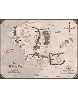 Fantástico mapa de la Tierra Media en alta resolución y en español