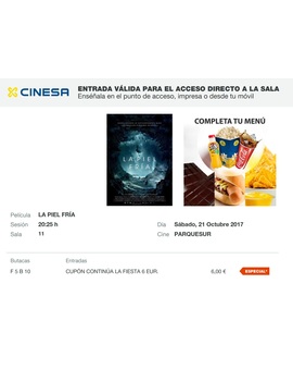 La Piel Fría: Mi Crítica y mi Entrada. [Sin Spoilers]. Nota 7/10. Una atmósfera realmente bien conseguida