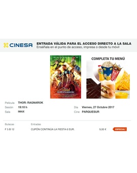 Thor Ragnarok: Mi Crítica y mi Entrada. [Sin Spoilers]. Nota 6/10. Bienvenidos al Club de la Comedia.