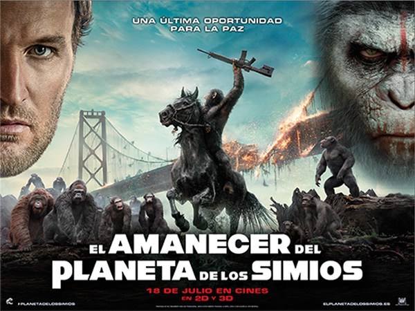 El Amanecer del Planeta de los Simios: Esta noche 05-11-2017 a las 22 horas estreno en Tele 5 ¿Que nota le dais a esta película?