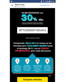 Cinesa: Oferta Black Friday