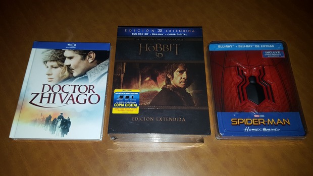 Doctor Zhivago Digibook + El Hobbit Trilogia Extendida 3D + Spider-man Homecoming Steelbook: Mi Compra 25-11-2017 (Black Friday segundo asalto)