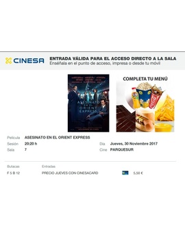 Asesinato en el Orient Express: Mi Crítica y mi Entrada. [Sin Spoilers]. Nota 6.5/10. Interesante Poirot