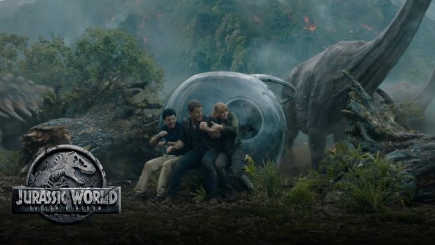 Jurassic World El Reino Caido. Trailer el Jueves. Dos adelantos de 16 y 14 segundos del trailer.