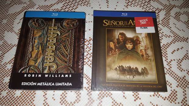 Jumanji Steelbook + El Señor de los Anillos La Comunidad del Anillo Digibook: Mis Compras 17-12-2017