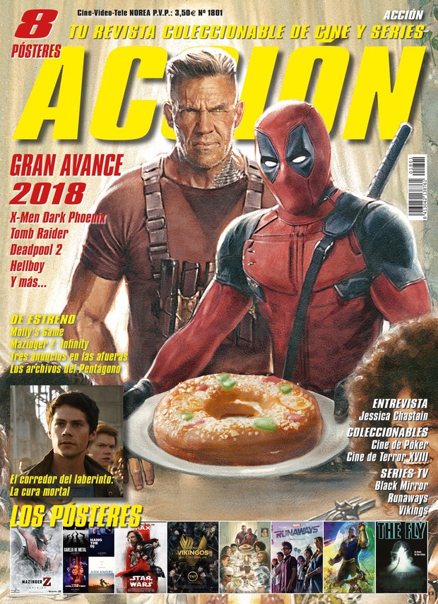 Acción Cine Enero 2018. Portada y posters