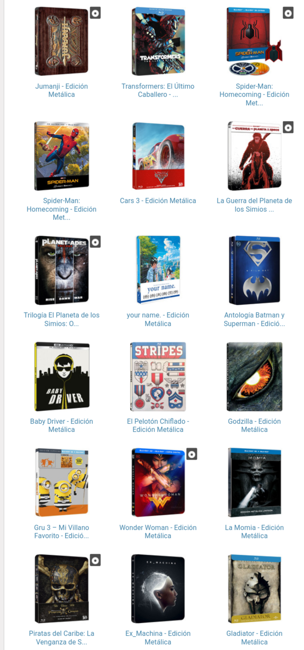 Mejor steelbook 2017 ¿Cuál ha sido para ti el mejor de todos los editados en España en 2017?