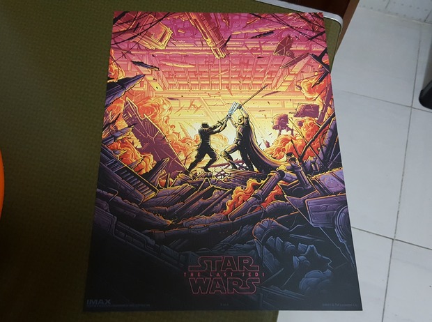 Star Wars Los Últimos Jedi: Poster coleccionista Imax regalo de Cinesa