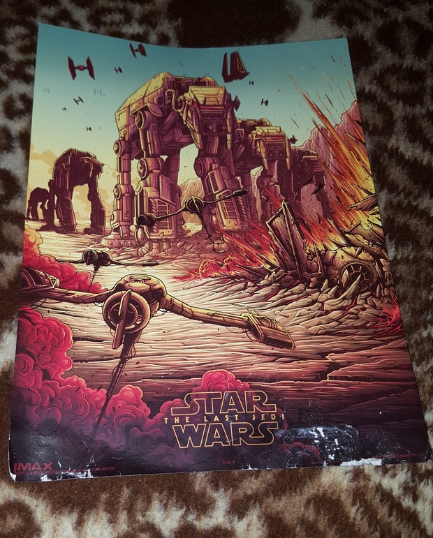 Star Wars Los Últimos Jedi: Poster coleccionista Imax regalo de parte de Cinesa
