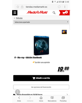 IT Steelbook: Unidades disponibles en Mediamarkt a 19,99 euros