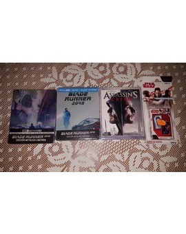 Blade Runner 2049 Steelbook 4K + Blade Runner 2049 Steelbook 3D + Assassin's Creed 3D Slipcover + Cartas Star Wars: Mi Compra 30-01-2018